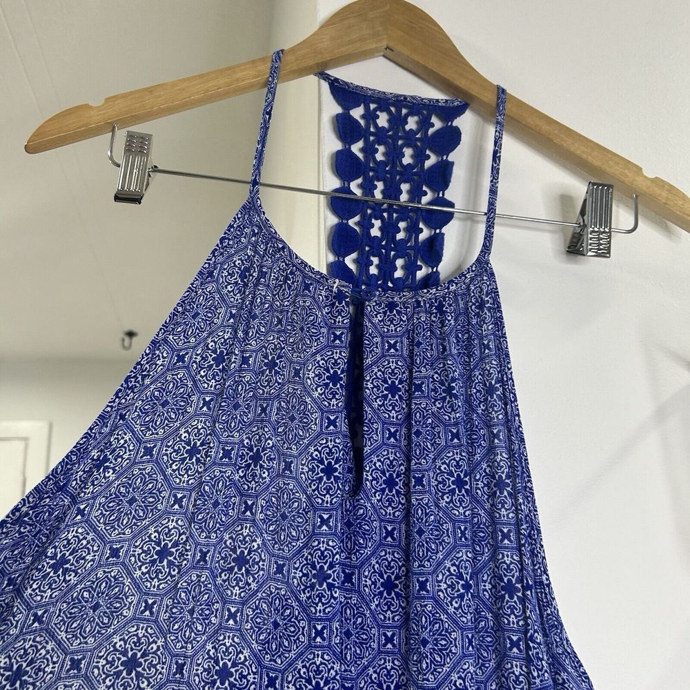 En Creme‎  Maxi Sundress Size Small blue Color 100% Rayon - Picture 3 of 11